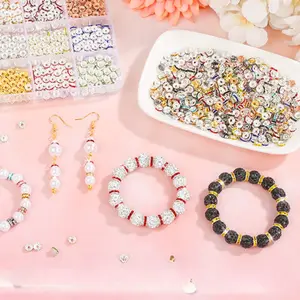 1Set 900PCS Rhinestone Spacer Beads for Beaded Pens Spacer Beads for Jewelry Making Bracelets Focal Beads for Pen