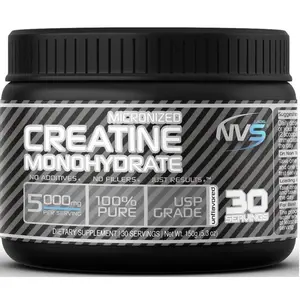 NVS Labs Creatine Powder Unflavored 250g Micronized Monohydrate 50 Servings