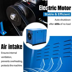 PACK7 7.5KW 10HP Rotary Screw Air Compressor 230V/3Ph 35CFM 125psi Heavy Duty Air Compressor