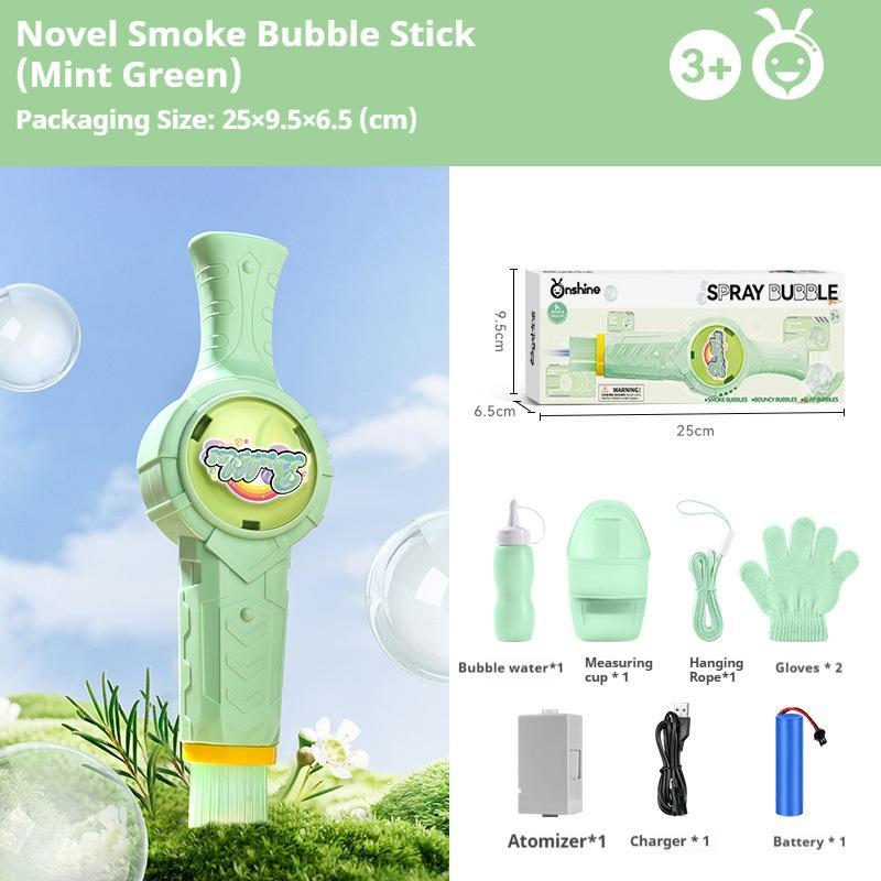 Fog Bubble Machine, Rechargeable Automatic Electric Smoke Bubble Machine, Magic Smoke Bubble Maker, Colorful Lights & Music, Bubble Fog Game for Parties, Beaches, Summer