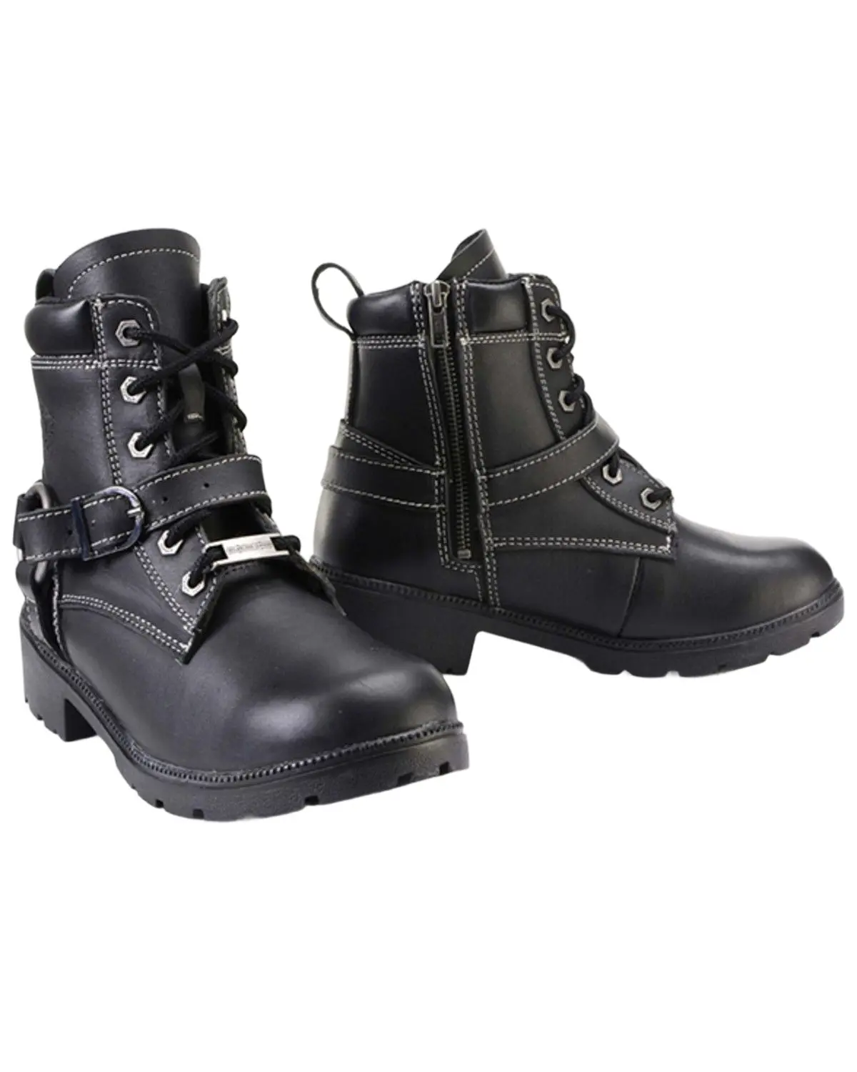 Milwaukee Leather Women's Women'S 7" Lace-To-Toe Harness Motorcycle Boot - Mbl9312