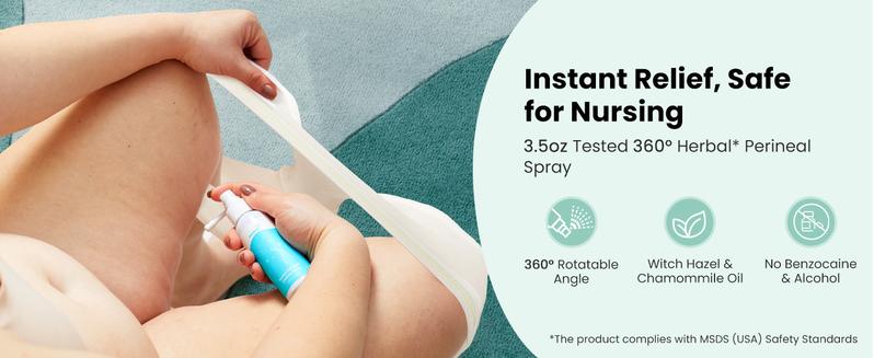 Grownsy Postpartum Mom & Baby Essential Kits, Postpartum Recovery Kit for Labor &Delivery with Hospital Essentials for Women After Birth with PERI Bottle, Herbal Cooling Spray, Herbal Cooling Liner