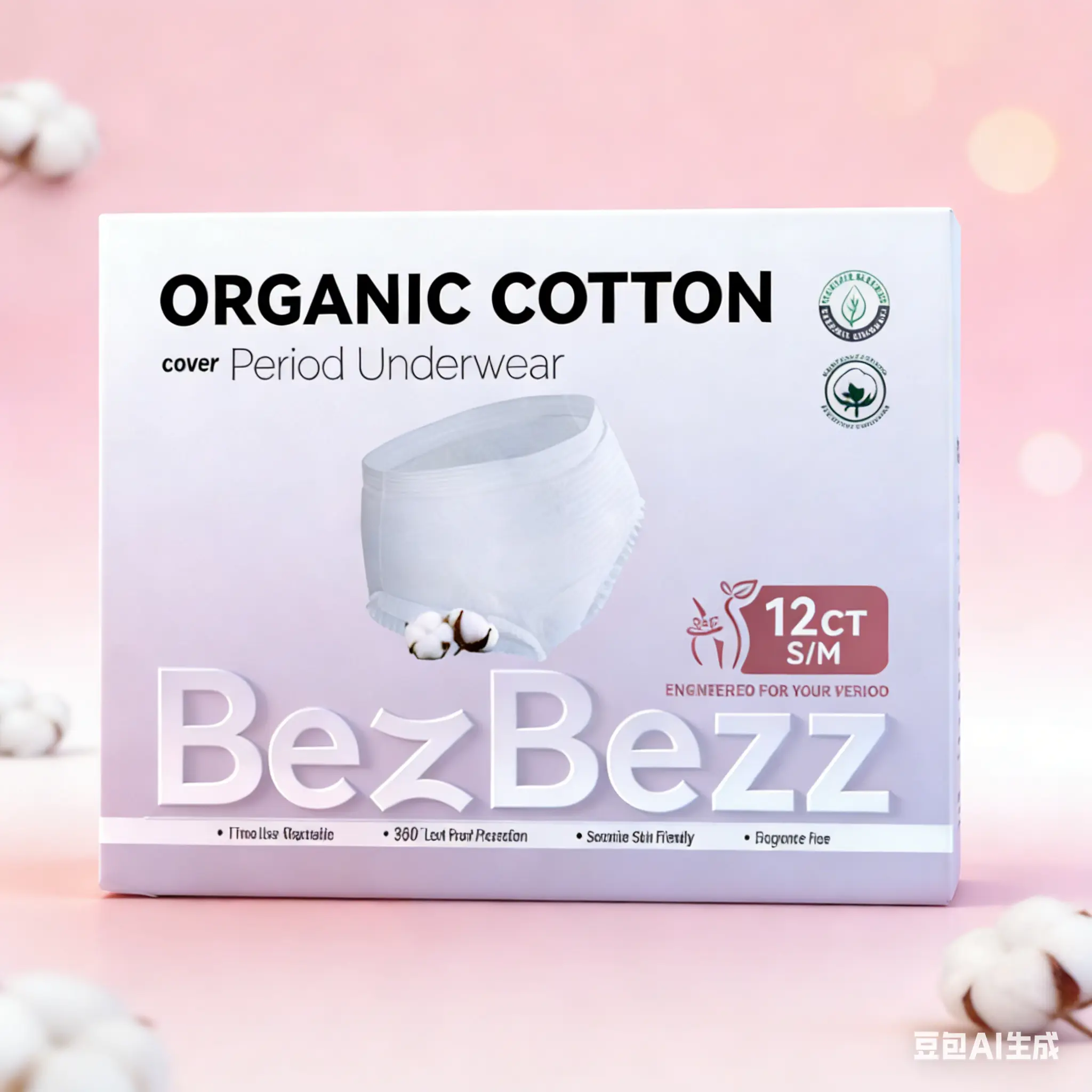 Disposable Period Underwear | Organic & Ultra-Comfortable for Heavy Flow Women | BezBezz Soft Minimalist Panty High Waisted Panties