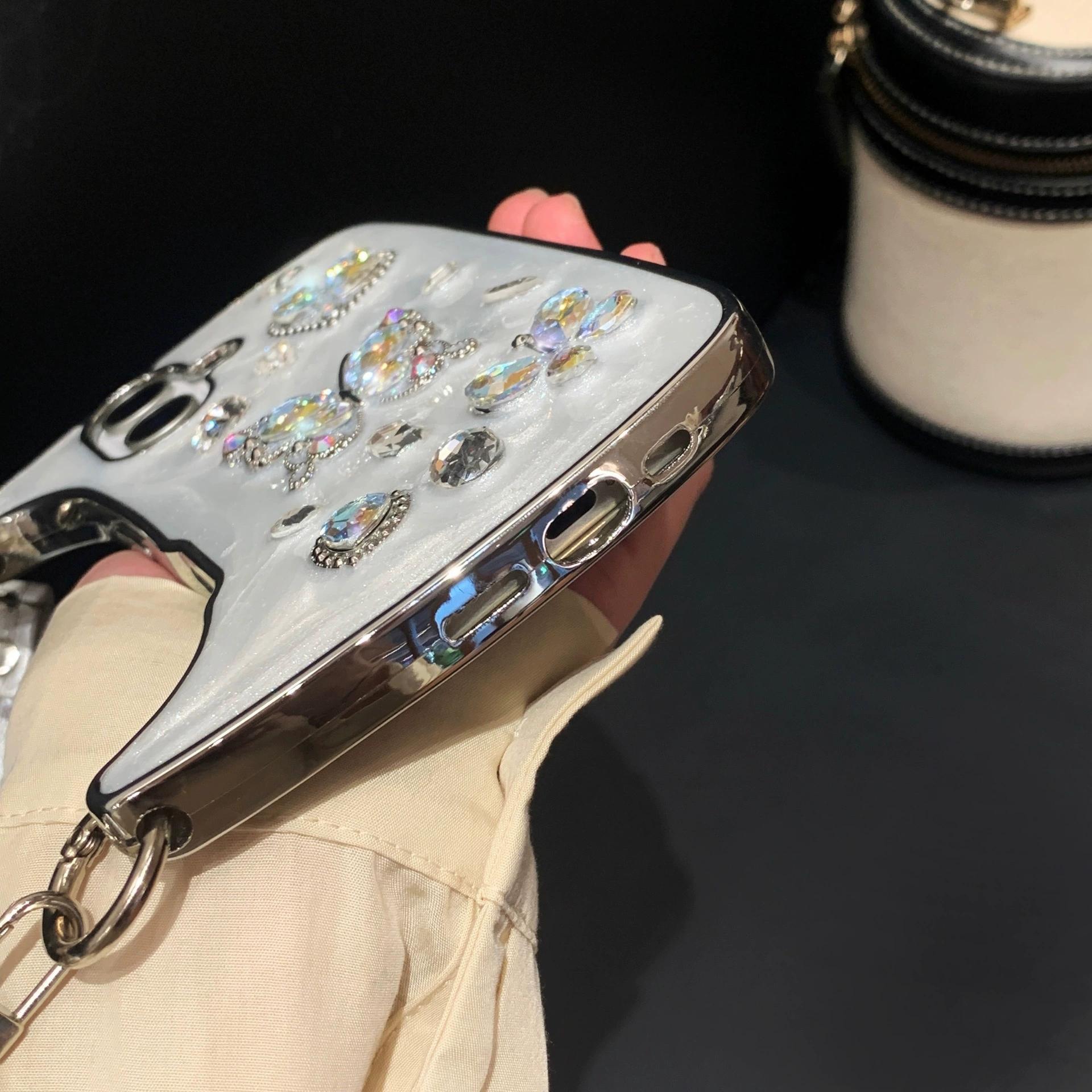 Compatible with for iPhone 17 Pro Max /17 Air/16 Plus /15/14/13 Butterfly heart-shaped three-dimensional phone case HN1224-06