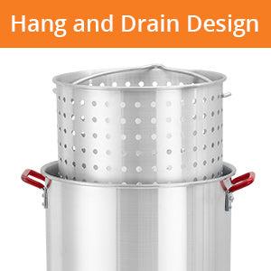 【GARVEE】100 Qt Seafood Boil Pot with 110,000 BTU Propane Stove & 10 PSI Regulator – Aluminum Crawfish Boiler for Outdoor Cooking, Crawfish & Seafood