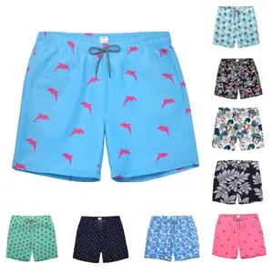 Mens Swim Trunks Quick Dry Beach Shorts Mesh Lining Swimwear Bathing Suits with Pockets