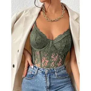 Sexy And Elegant Lace Splicing Net Fabric Three-Dimensional Stripe Wave Christmas Women's Bodysuit. Can be used with raincoat