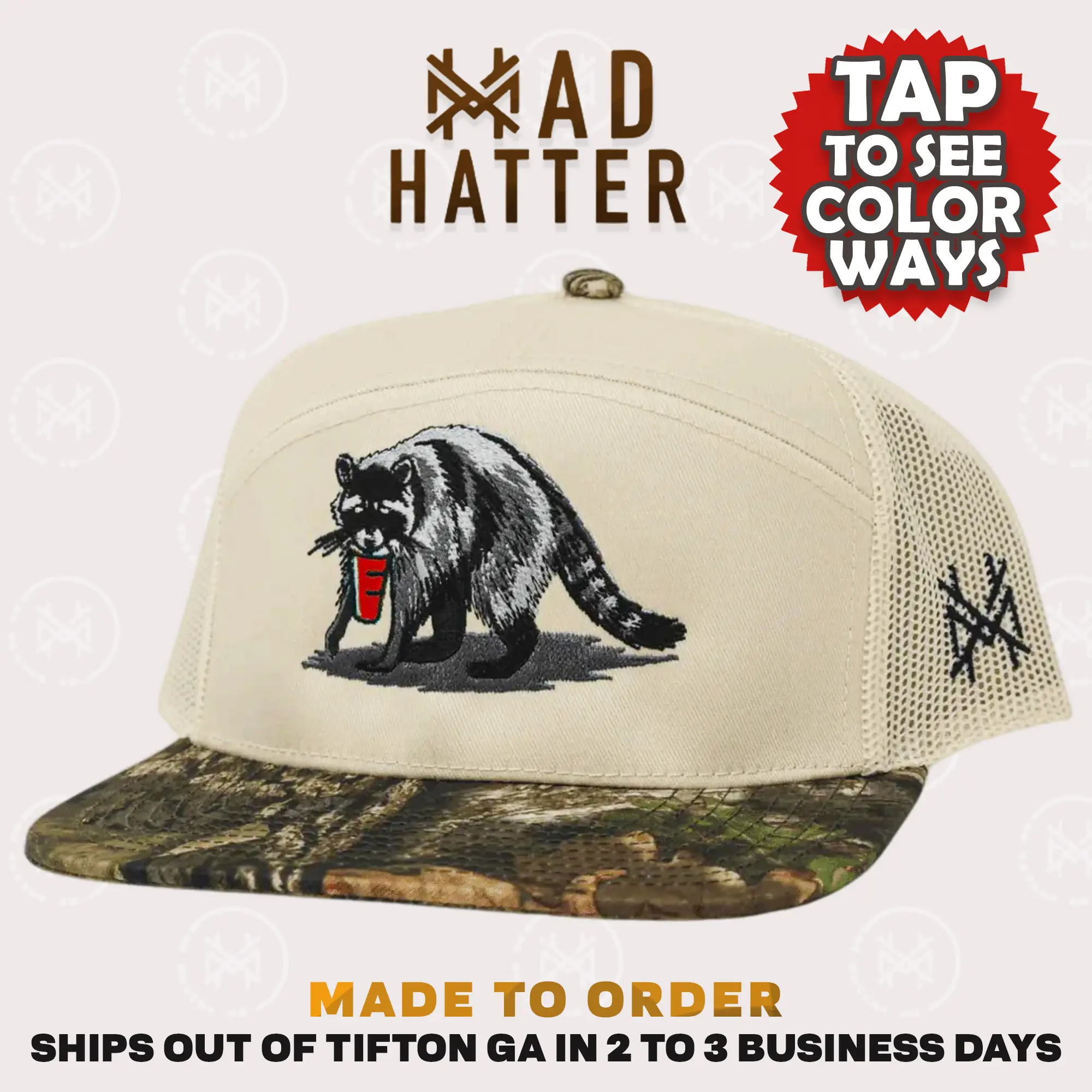 Trash Panda Embroidered Trucker Hat