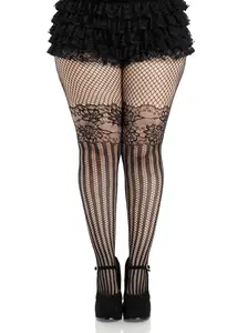 Plus Harlow Net Striped Tights