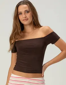 TILLYS Butter Soft Womens Off The Shoulder Top