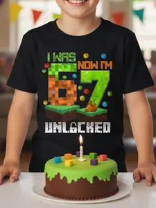 [Sale Up To 50%] I Was 6 Now I'm 7 Unlocked Six Seven 67 Meme Game Shirt, Gamer Birthday, 67 Shirt, It's My Birthday Shirt, 7th Birthday Boy, Funny 6 7 Gamer