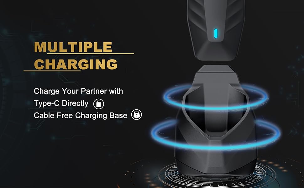 MANSPOT Manscape Body & Pubic Hair Trimmer for Men Electric Groin Hair Trimmer with Replaceable Ceramic Blade Heads Waterproof for Wet Dry Use Standing Recharge Dock 90 Minutes Shaving Time