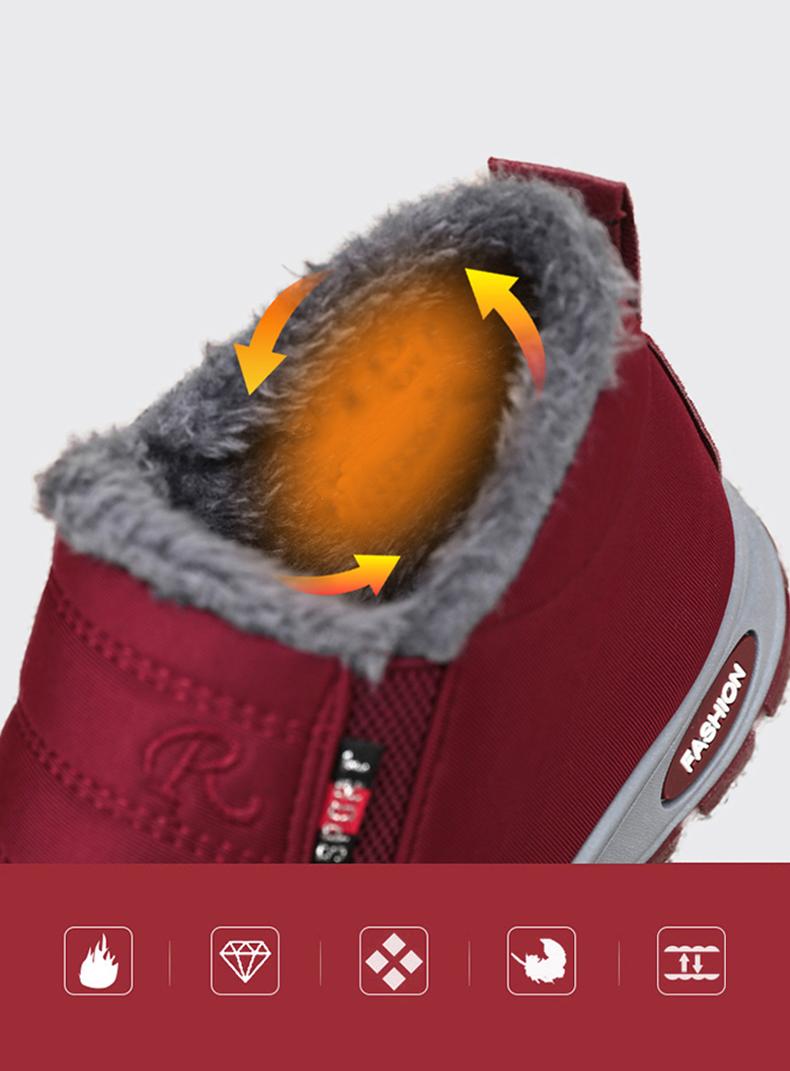 Womens Warm Fur Lined Winter Snow Boots Waterproof Ankle Boots Outdoor Booties Comfortable Shoes for Women Winter Boots for Women Classic Snow Boots Fur Lined Warm Boots Waterproo