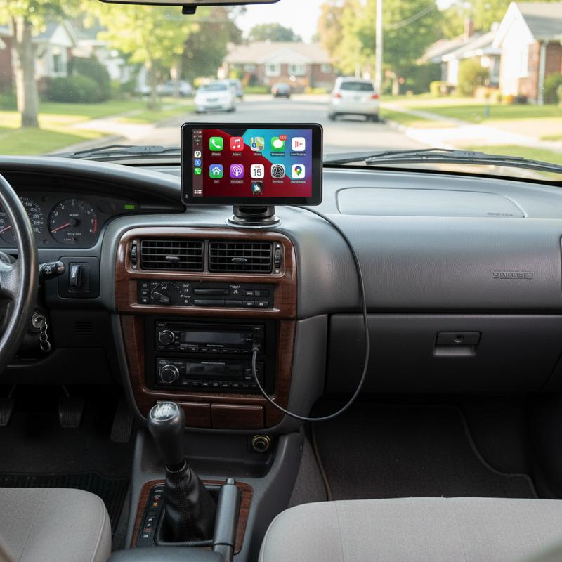 OmniCarPlay Universal Car Screen Upgrade with Wireless Apple CarPlay & Android Auto for Music Maps & Hands-Free Calls