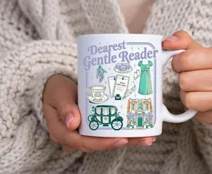 Dearest Gentle Reader Mug  Lady Whistledown Mug  Bridgerton Mug  Regency Tea Mug  Bridgerton Gift  Tea Lovers Mug  Period Drama Mug