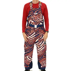 Zubaz NFL Kids Unisex Zebra Team Color Blizzard Snow Bib Jr, Chicago Bears