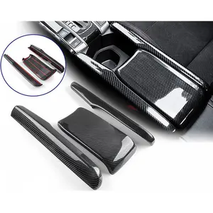 Carbon Fiber Style Arm Rest Box Center Console Cover Compatible with 2016-2021 Honda Civic 10Th