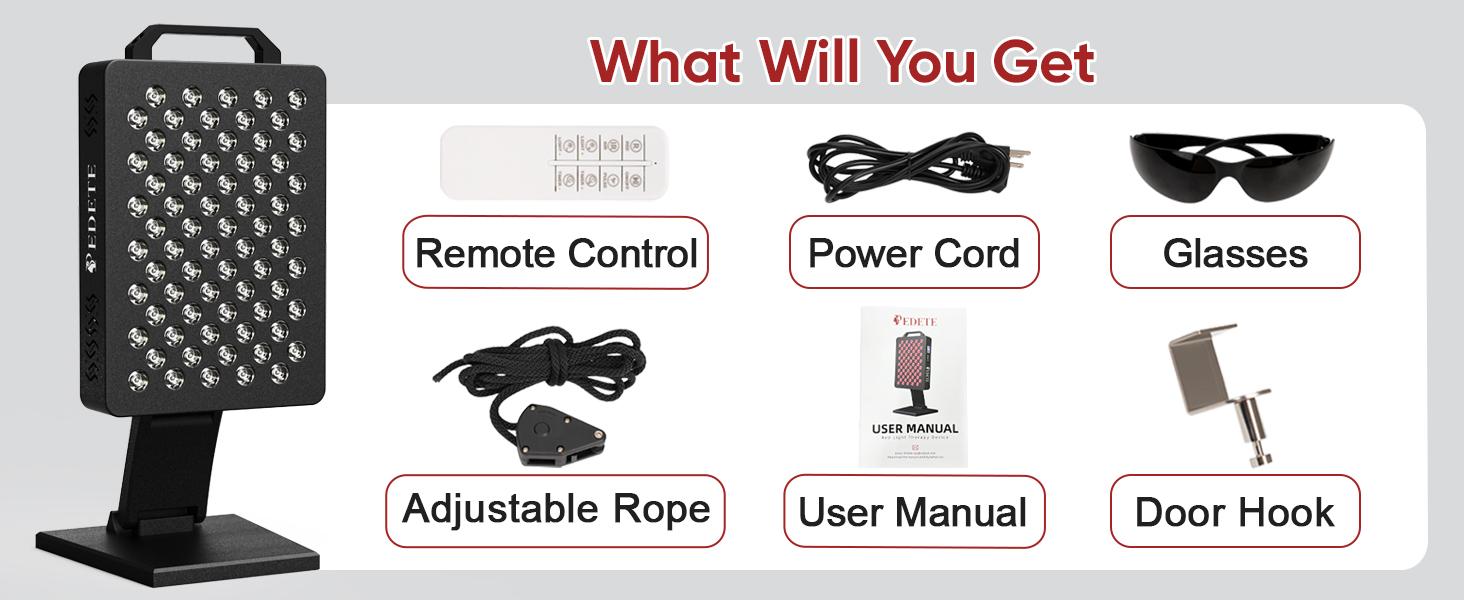 PEDETE Red Light Therapy Panel for Face & Body | Relieve Pain, Improve Skin & Sleep, High Power LED Light (630/660/810/850/940nm) PEDETE Red Light Therapy Panel for Face & Body | Relieve Pain, Improve Skin & Sleep, High Power LED Light (630/660/810/850/940nm)