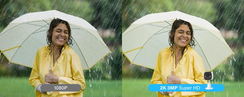 Jennov Outdoor/Indoor Security Camera, Surveillance 2.4G WiFi Camera , 2-Way Audio, Night Vision, Motion Detection, Indoor,easy installation without drilling (doesn't support 5G wifi)