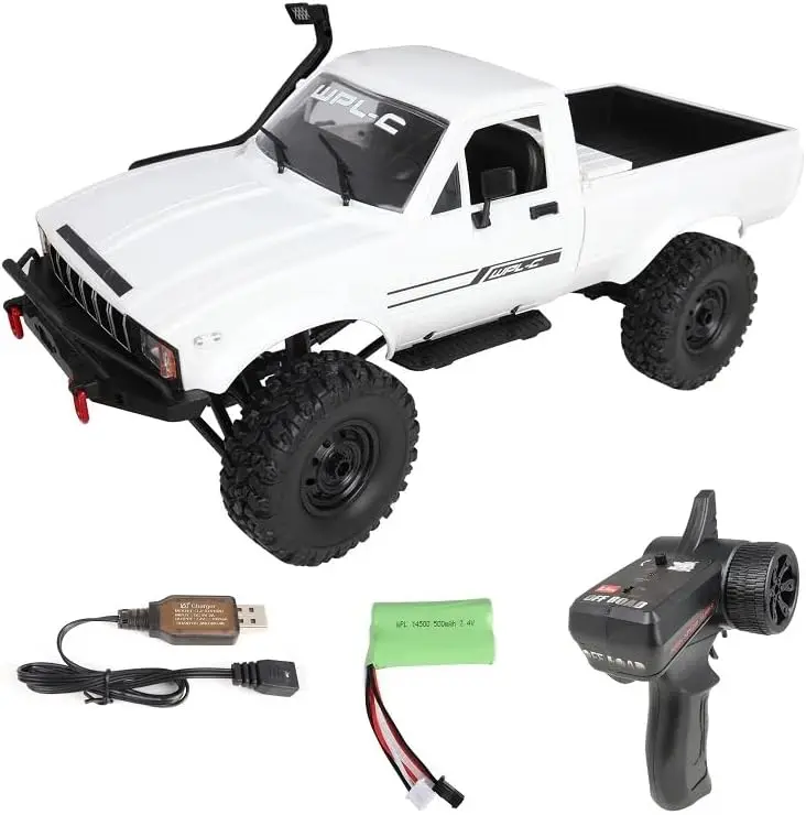 ARRIS 1/16 RC Rock Crawler 4x4 Off Road Truck  All Terrain RC Pickup for Adults (RTR, White) Rc Model Car Rc Cars
