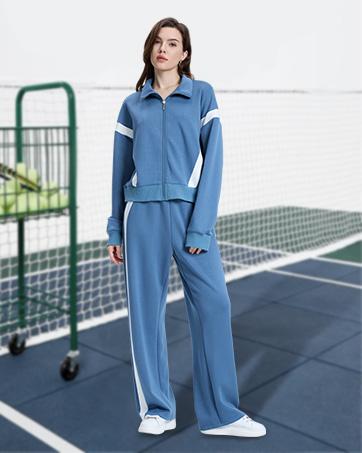 WIHOLL Lounge Sets for Women 2025 Sweatsuit 2 Piece Outfits Sweatshirt Wide Leg Sweatpant Tracksuit Matching Set