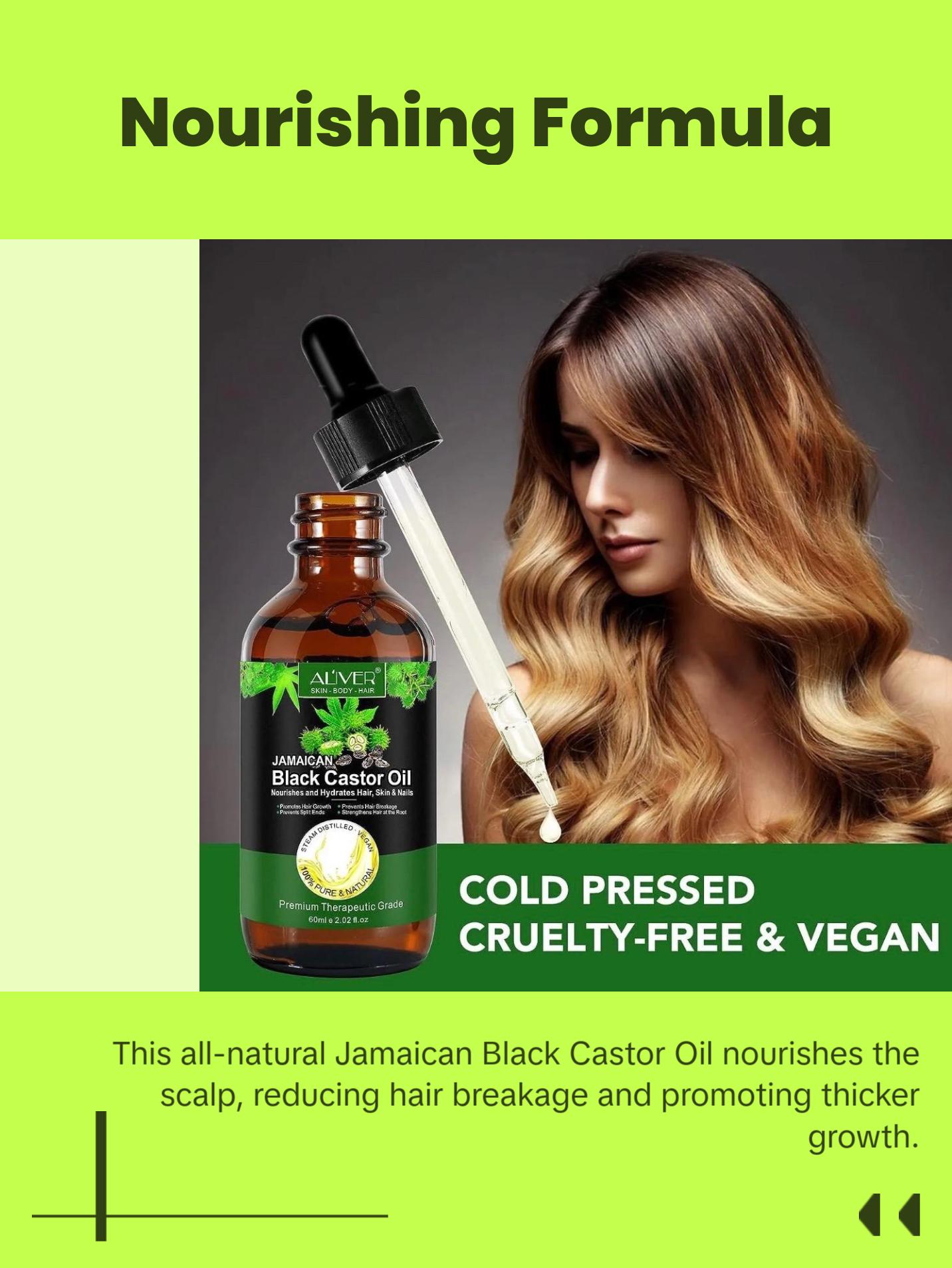 Jamaican Black Castor Oil 100% Pure Cold Pressed 2oz
