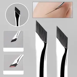 Karsyngirl 2/5Pc Upgrade Blade Eyeliner Brush Ultra Thin Fine Angle Flat Eyebrow Brush for Precise Detailing Under The Eyes