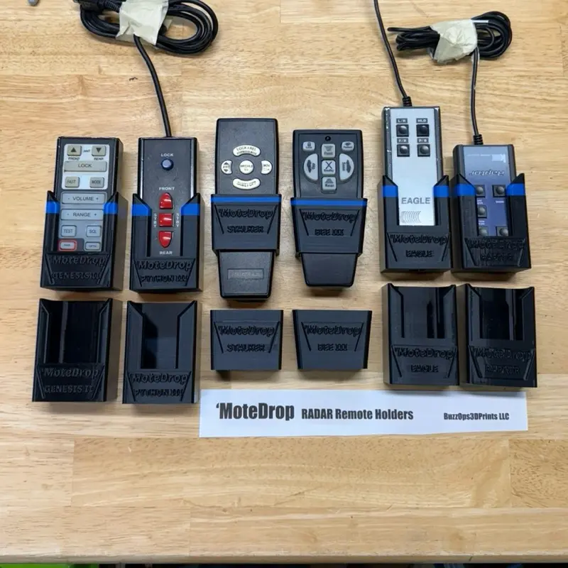 MoteDrop Police RADAR Remote Holders - Custom 3D Printed Magnetic Duty Gear, Car Interior Mounts, Car Accessories for Patrol Vehicles