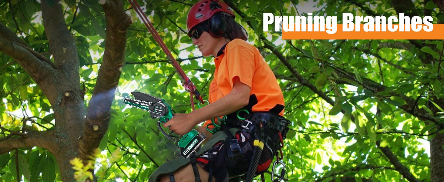 PAOWAFOL Mini Chainsaw 6-Inch Compact Handheld Electric Chain Saw with 2 Batteries Security Lock for Efficient Wood Cutting, Tree Trimming, and Pruning - Gift for husband,dad,father,men-Homeowners, Gardeners, and DIY Enthusiasts PAOWAFOL Mini Chainsaw 6-Inch Compact Handheld Electric Chain Saw with 2 Batteries Security Lock for Efficient Wood Cutting, Tree Trimming, and Pruning - Gift for husband,dad,father,men-Homeowners, Gardeners, and DIY Enthusiasts