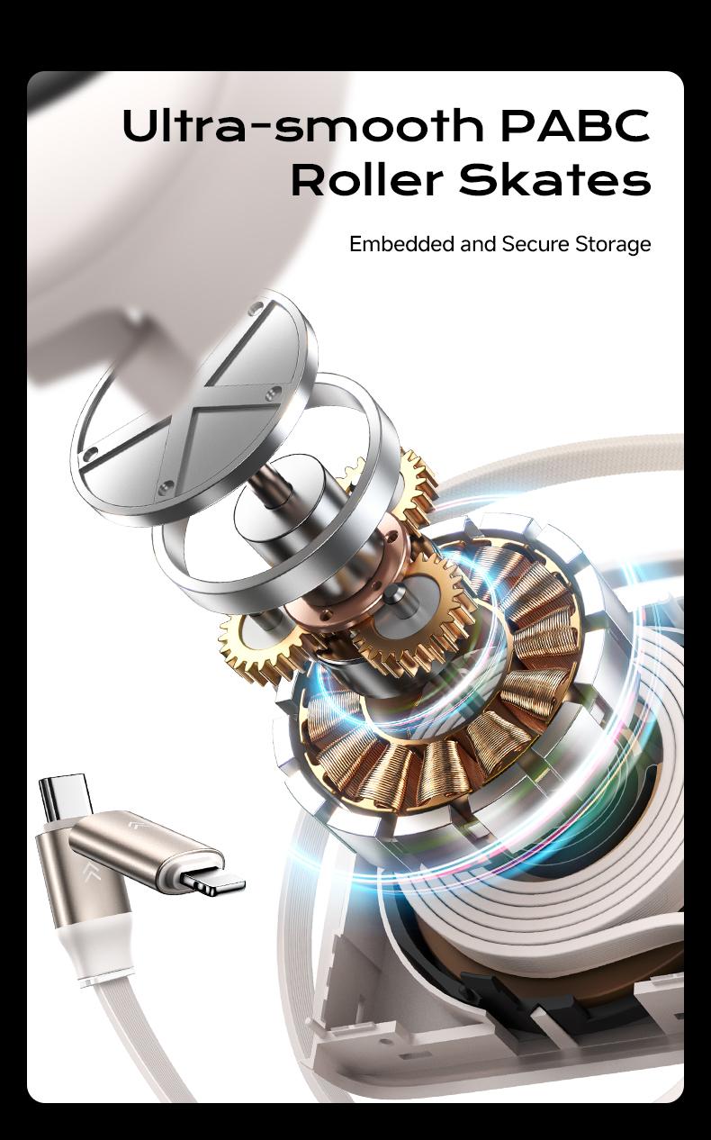 MAGIC JOHN 4-in-1 Retractable USB Charging Cable – 240W Fast Charging & Data Sync | Compatible with iPhone & Android | Retractable CarPlay Cable MAGIC JOHN 4-in-1 Retractable USB Charging Cable – 240W Fast Charging & Data Sync | Compatible with iPhone & Android | Retractable CarPlay Cable