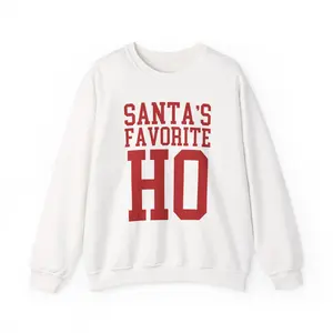 Santa’s Favorite Ho 🎅 Cozy Christmas Crewneck | Viral Holiday Sweatshirt for Women