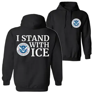 I Stand With Ice Hoodie, Usa Homeland Security Support Sweatshirt, American Pride T Shirt, Support Law Enforcement Tee, Unisex Sweater Pullover Tee
