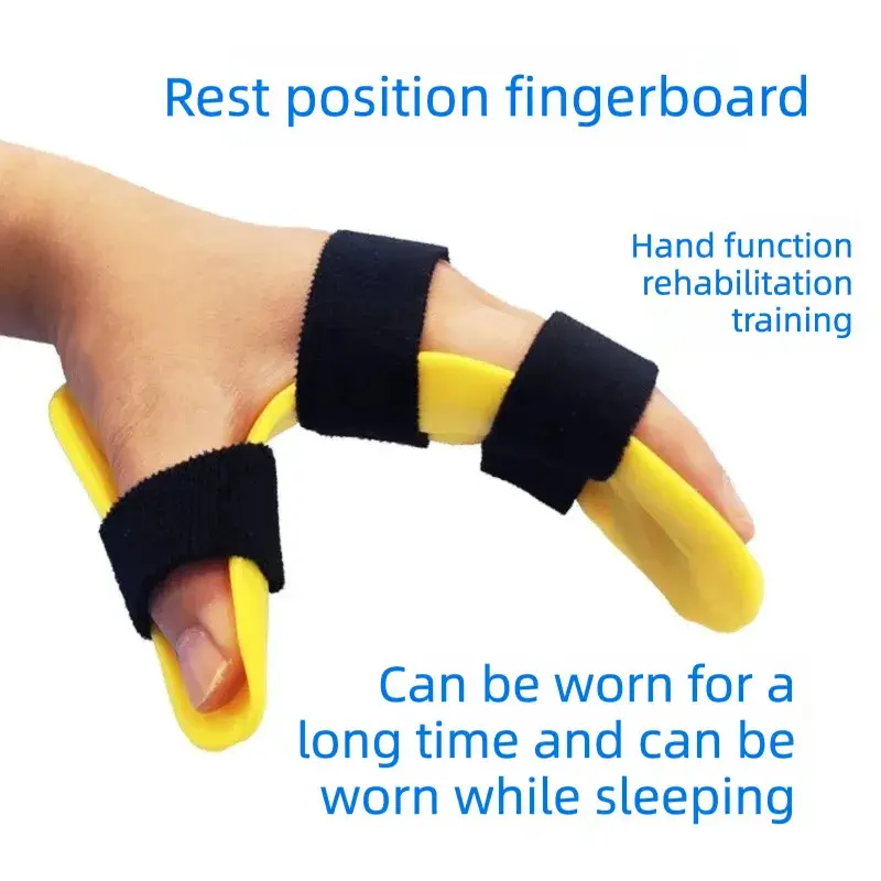 Fingerboard Compression Finger Sleeves - Perforated Surface ABS Plastic Finger Corrector with Adjustable Straps, Ergonomic Secure Lightweight Nylon Velcro Wrap, Prop 65 Safe Positioning Tool for Spasm Deformity Relief & Hand Recovery Support, Breathable,