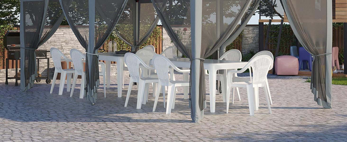 Outsunny 10' x 10'/10' x 20' Pop Up Canopy Tent with Netting, Heavy Duty Party Tent, Large Tents for Parties with Carry Bag for Outdoor, Garden, Patio