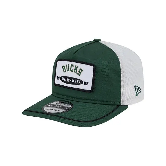 New Era Emblem Patch Golfer Milwaukee Bucks Snapback Hat
