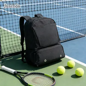 Jusenda Unisex Oxford Fabric Tennis Backpack - Racket Sport Carrier with Independent Shoe Compartment, Multicompartment Functional Outdoor Bag