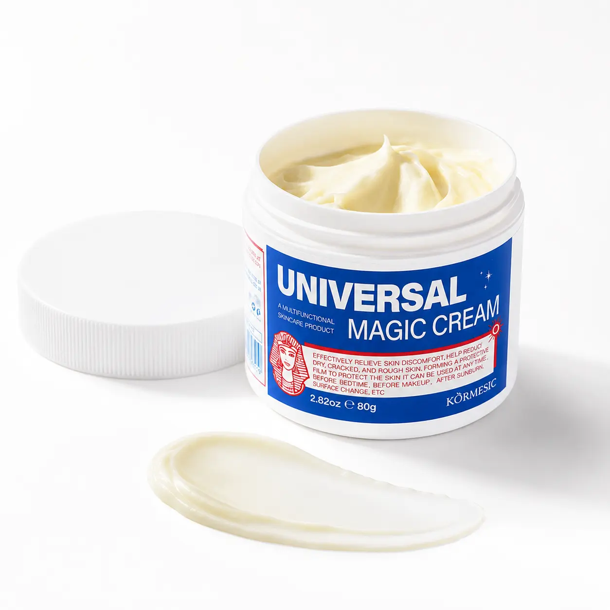 KORMESIC 80g Magic Cream - Sensitive Skin Facial Moisturizer, Hydrating Universal Multi-Use Repair Cream, Dewy Base Primer & Sunburn Recovery Solution