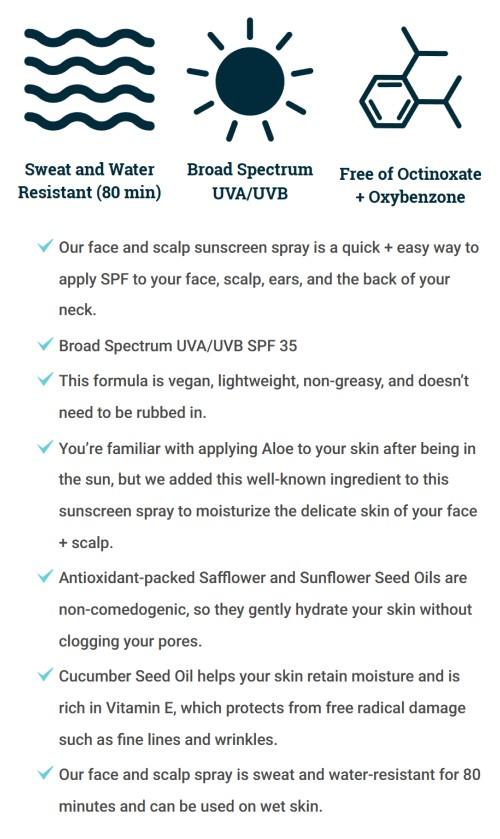 Face + Scalp Mist with SPF 35