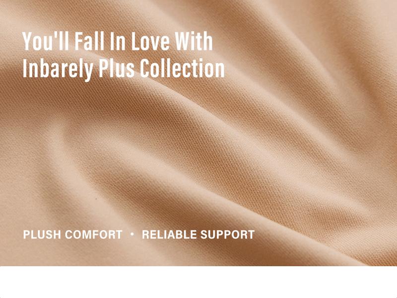 INLYRIC Women's Inbarely Plus Everyday Comfort Balconette Bra Wire Support No Padding Unlined Natural Shape for Daily Wear