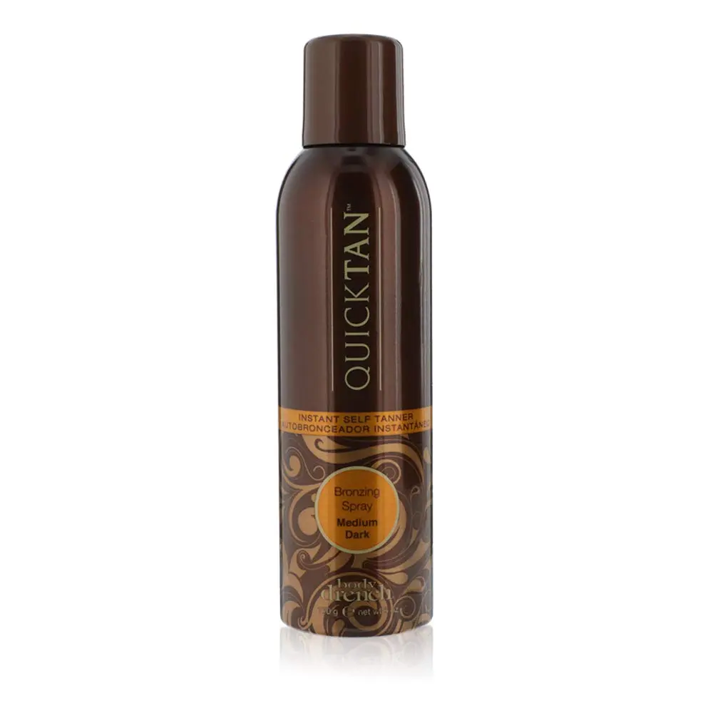 Body Drench QuickTan Instant Sunless Self Tanner Bronzing Spray - Salon-Quality Medium-Dark Tan, Streak-Free, Tinted, Nourishing Body Care, Flawless Finish, 6 oz, 1-Pack