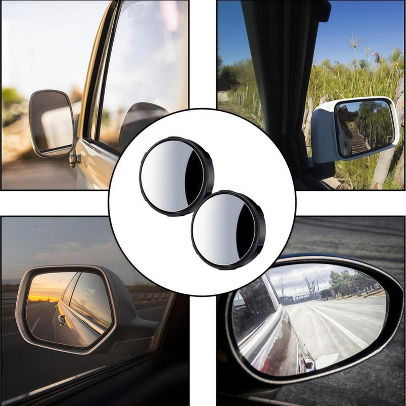LMMAKE Universal Blind Spot Mirror 360° Adjustable Convex Design with 180° Wide-Angle Visibility Suction Cup Mount Waterproof Anti-Fog High-Strength Materials Ergonomic Easy Installation