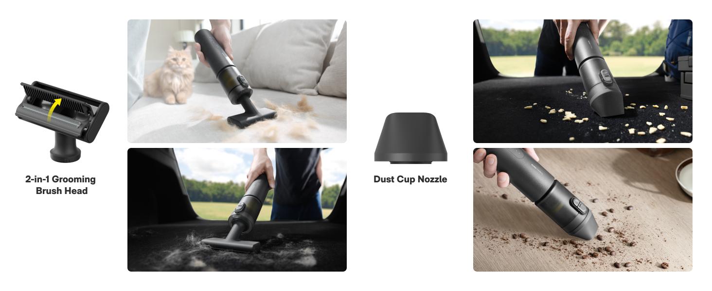 HOTO Cordless Handheld Car Vacuum Cleaner - 4-in-1 Portable Mini with 20000Pa Strong Suction & Electric Air Duster for Home, Office & Car Cleaning HOTO Cordless Handheld Car Vacuum Cleaner - 4-in-1 Portable Mini with 20000Pa Strong Suction & Electric Air Duster for Home, Office & Car Cleaning