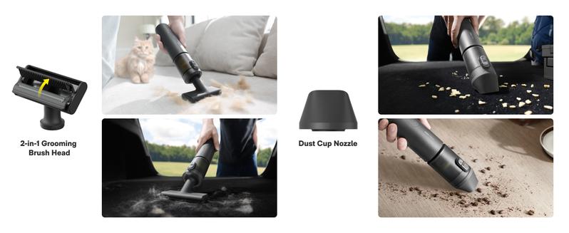 HOTO Cordless Handheld Car Vacuum Cleaner - 4-in-1 Portable Mini with 20000Pa Strong Suction & Electric Air Duster for Home, Office & Car Cleaning