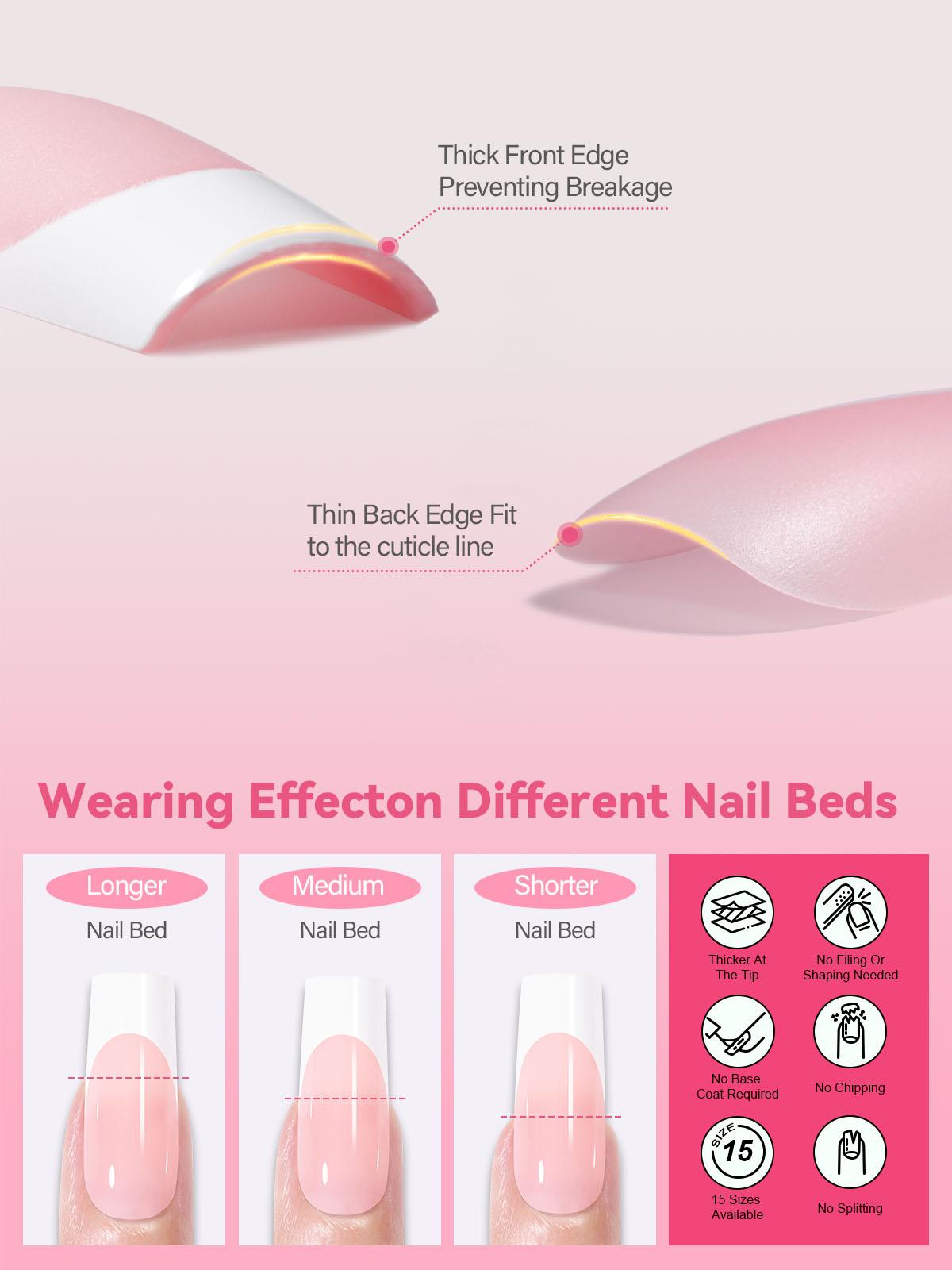 AILLSA Cozy French Press-On Kit with Chrome Powder, 5 Base Colors, 30g Hold Strong Solid Gel Glue, Square Natural-Fit gelx Tips, Gentle DIY Press-On Fake Nails Set for Fall Tiktokshopblackfriday