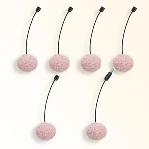 Cat Toys, Fluffy Hanging Balls Replacement Set (6-Pack) for Cat Tree | Pet Supplies
