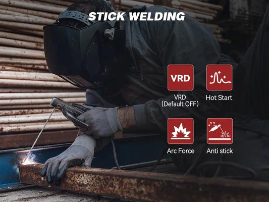 ARCCAPTAIN DC 5 In 1 TIG Welder With Pulse, 200Amp DC 5 In 1 HF/Lift/Pulse/Spot TIG & Stick, 110v/220v Dual Voltage LED Digital Display MultiProcess TIG Welding Machine with 2T/4T TIG200P