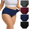 INNERSY Women's Plus Size XL-6XL High Waisted Cotton Underwear 4-Pack, Soft & Comfortable Full Coverage Briefs, Breathable Stretchy Fabric for Everyday Wear & All-Day Comfort