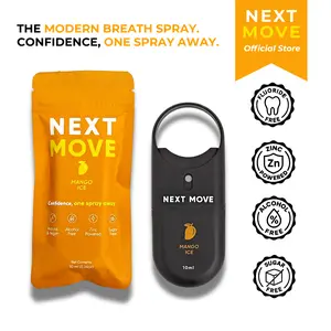 Next Move Mango Ice Breath Spray 10 mL | Probiotic Oral Spray | Zinc Powered | Alcohol-Free | Sugar-Free