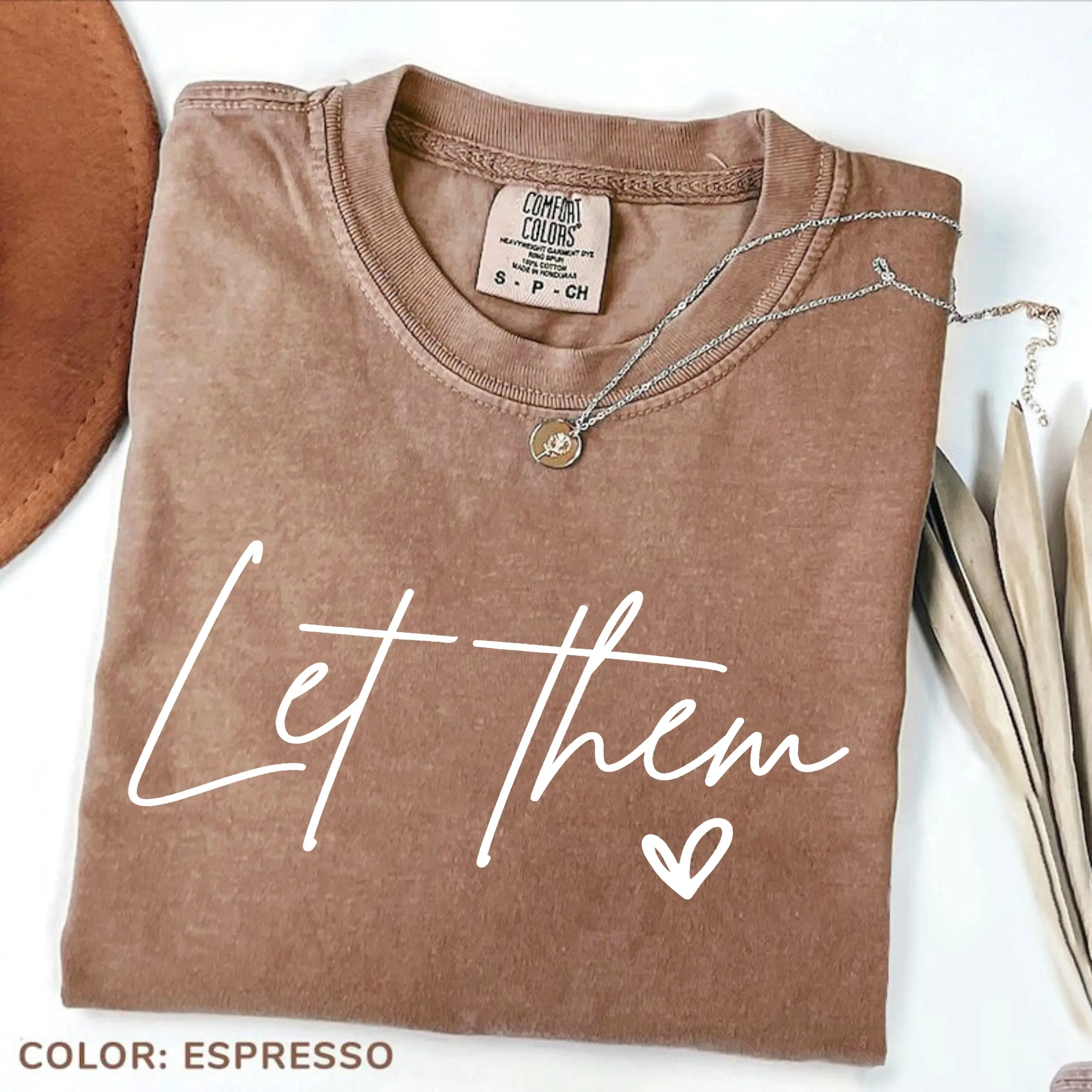 Comfort Colors Let Them Shirt, Mental Health Awareness Tee, Minimalist Inspirational Top, Positive Saying T-Shirt, Therapy Quote Gift Gift For Her, Cotton Fabric