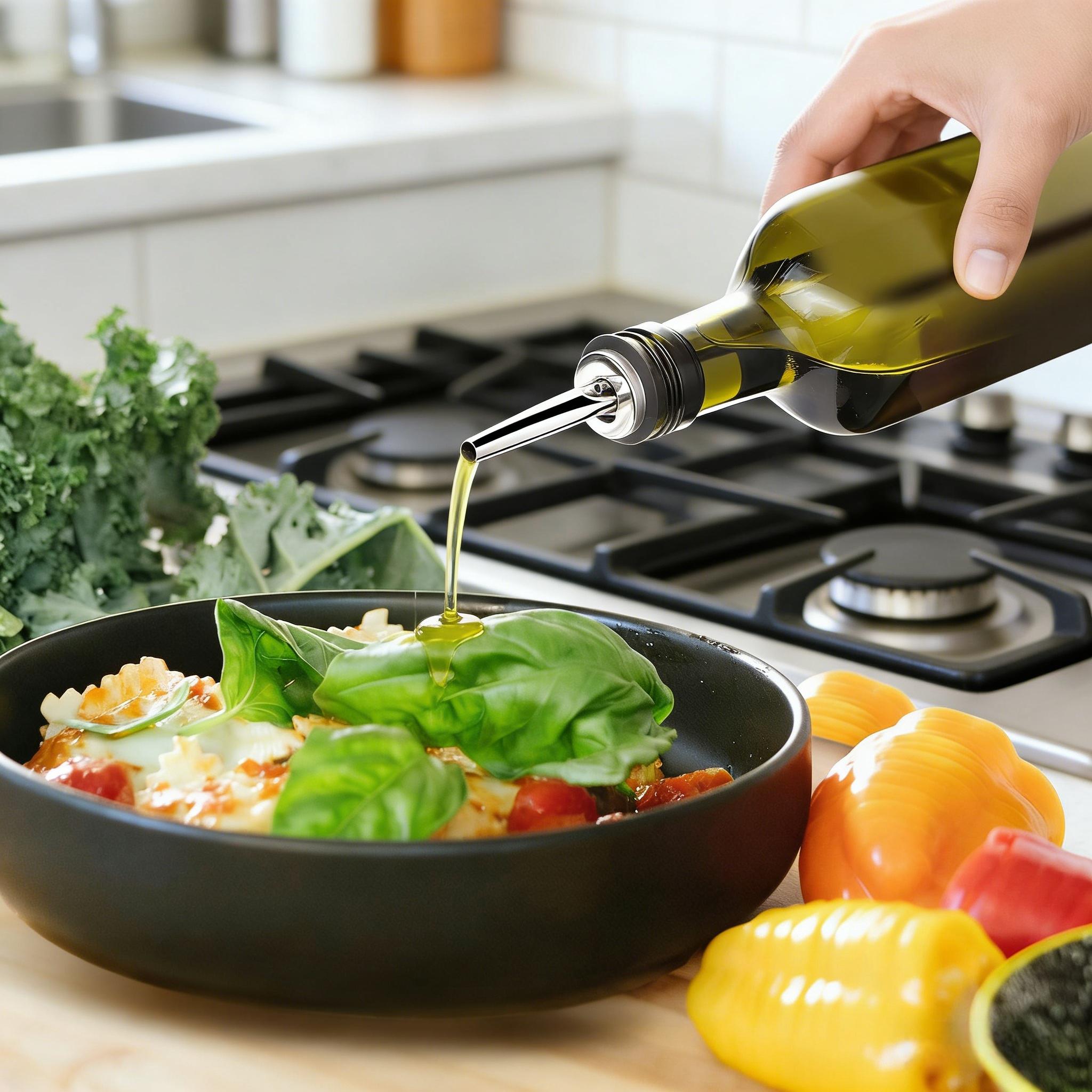 2pc/17oz Glass Olive Oil Bottle Dispenser - 500ml Green Oil and Vinegar Cruet with Pourers and Funnel - Olive Oil Carafe Decanter for Kitchen 2pc/17oz Glass Olive Oil Bottle Dispenser - 500ml Green Oil and Vinegar Cruet with Pourers and Funnel - Olive Oil Carafe Decanter for Kitchen